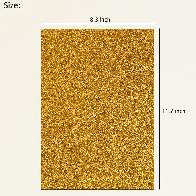 SALEMAR Gold Sticky Glitter Foam Sheets