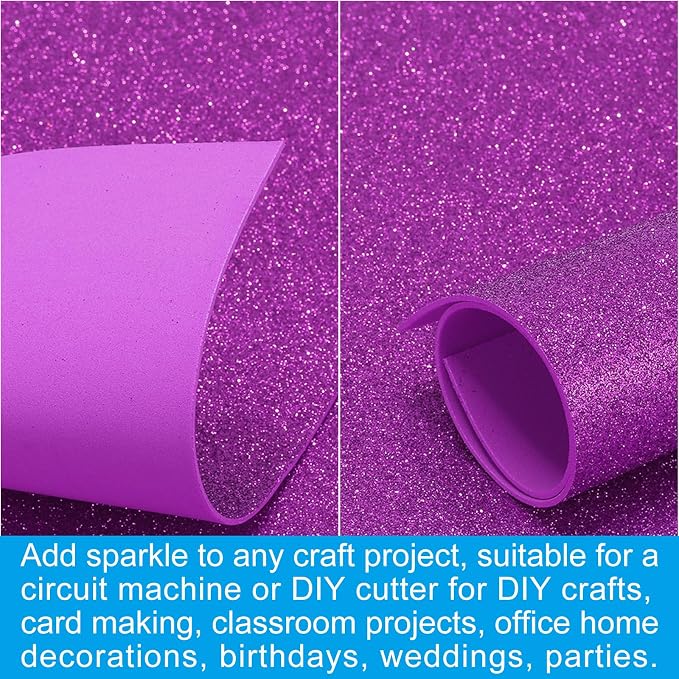 PATIKIL 20 Sheets 2mm Glitter Foam Sheet