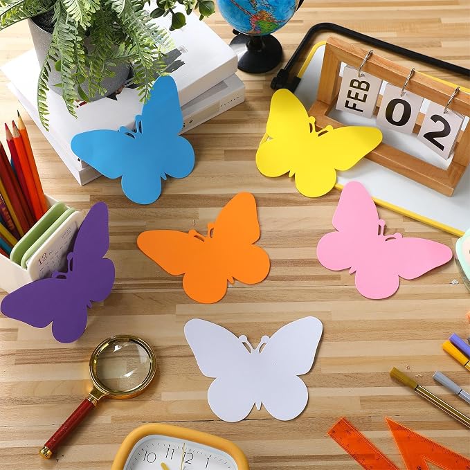 Ireer 48 Pcs Large Foam Butterfly Cutouts 6 Inch Colorful Spring Bulletin Board