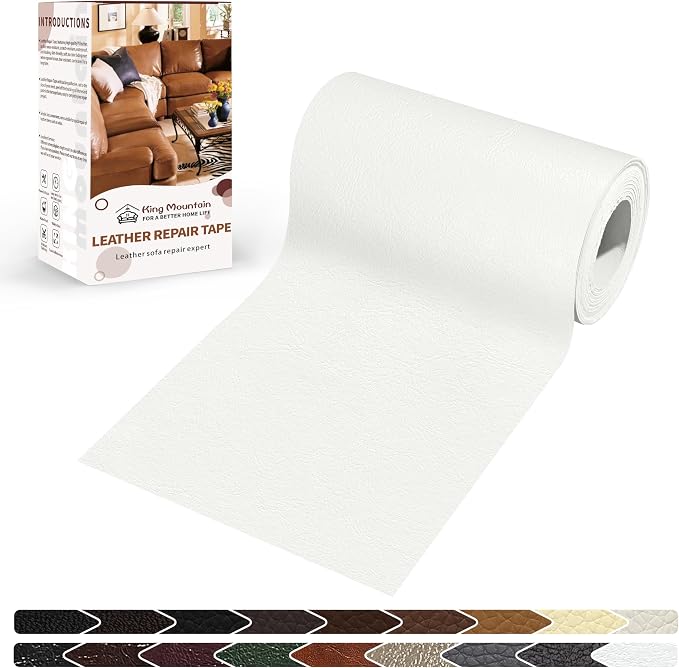 KING MOUNTAIN Leather Repair Patch, 4 x 63 Inches self Adhesive Leather Repair