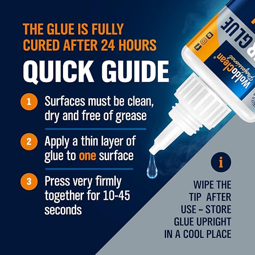 WoldoClean Metal Super Glue 50g Extra Strong Adhesive | Heavy Duty Waterproof