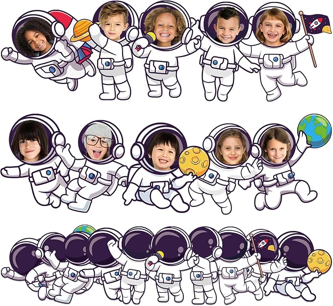 160Pcs Outer Space Cutouts Back to School Bulletin Board Decoration Set
