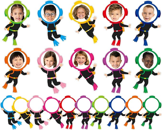 gisgfim 80Pcs Summer Cutouts Diving Suit Decorations Under the Sea Bulletin