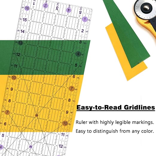 Sewing Ruler, 6“ * 17” Quilting Rulers, Acrylic Ruler, Cutting Ruler
