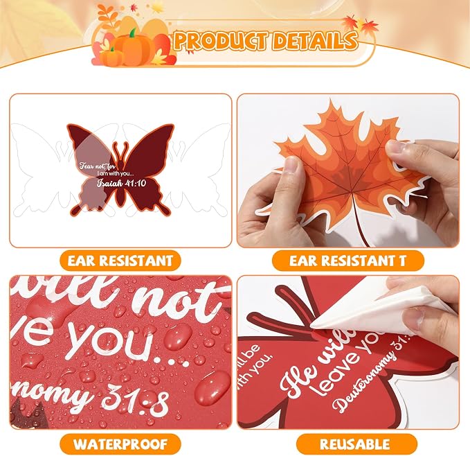 Religious Fall Bible Butterfly Bulletin Board Set Fall