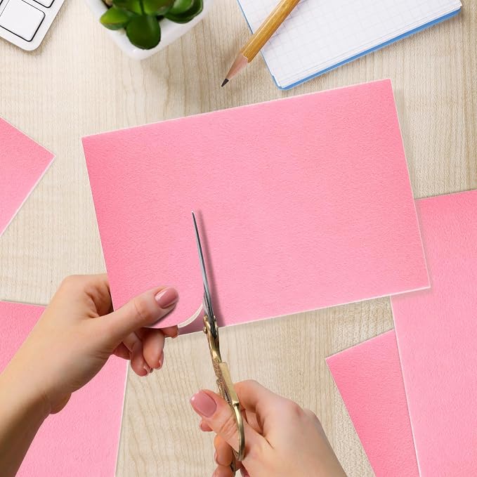 10PCS Pink Self Adhesive Felt Fabric Sheets Sticky Felt Sheets