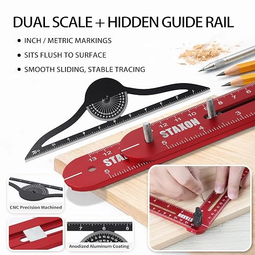 Stair Tread Template Tool – Stair Tread Gauge, Hidden Screw Slide Rail Stair