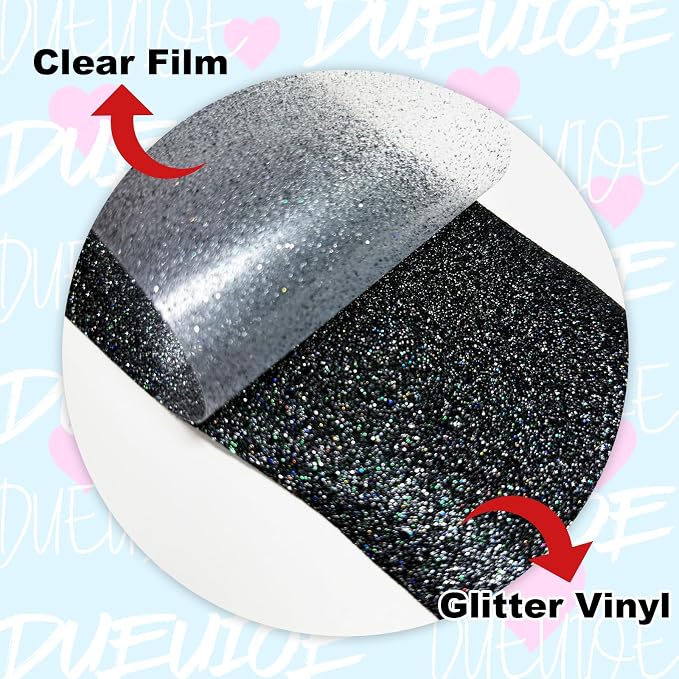DUEUIOE Glitter Heat Transfer Vinyl