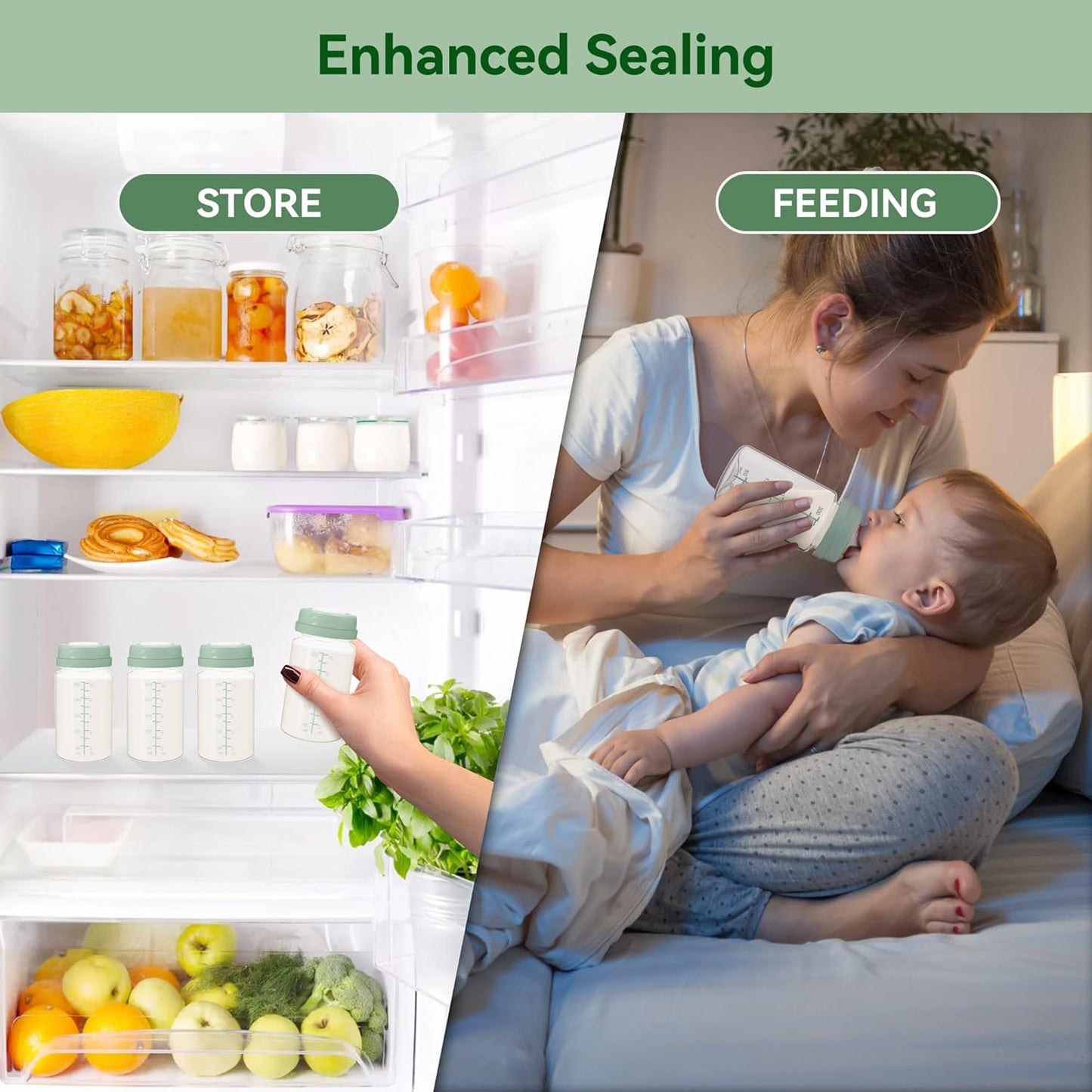 10oz Breastmilk Storage Bottle for Momcozy Milk Cooler 22oz, Breast Milk Cooler Bottles for Fridge, Wide Neck Pump Bottles Compatible with Spectra Motif Luna, Travel Breastfeeding,4PCS