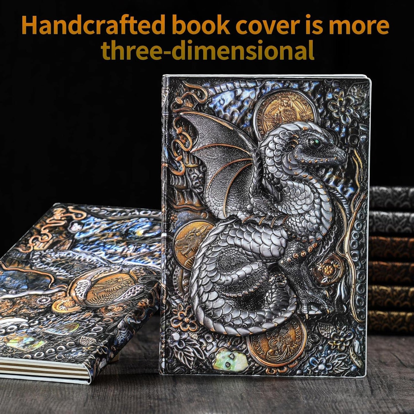 Folding Book Lamp Dragon Night Light, Portable Bedside Light (3 Colors) - Gift for Book Lovers