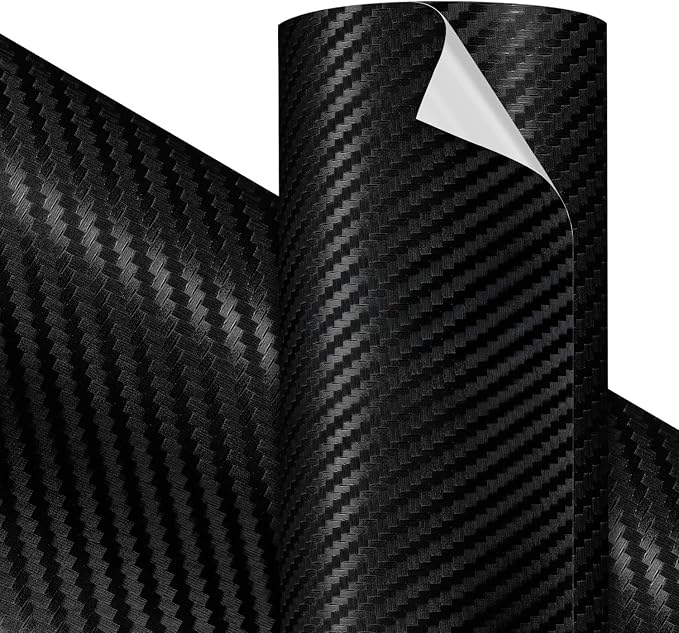 VViViD Premium 3D Black Carbon Craft Vinyl Roll 1ft x 5ft – Bubble-Free Air