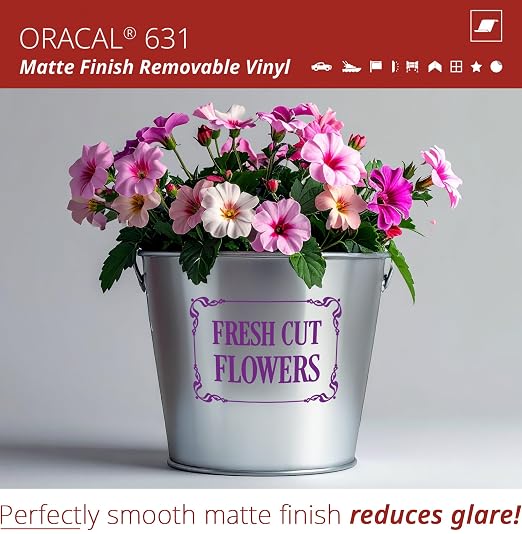 ORACAL 631 Matte Violet Vinyl Durable Roll Easy to Weed Permanent Adhesive