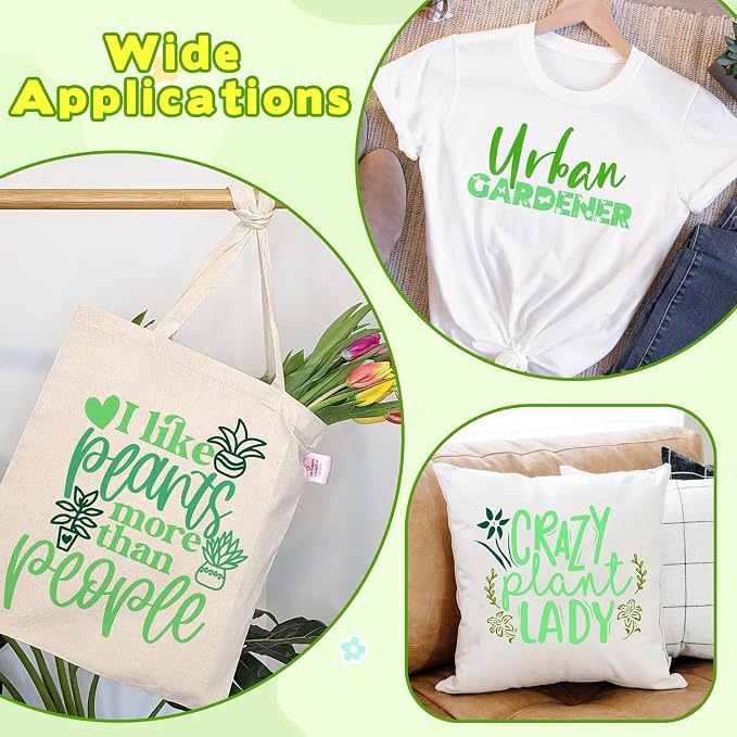 Tintnut Bouquet Green Heat Transfer Vinyl, easy cut & weed, stretch washable