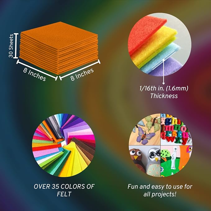 FabricLA Acrylic Felt Sheets for Crafts