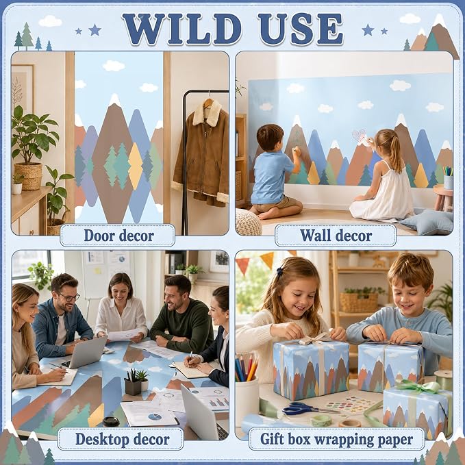 Moving Mountains Bulletin Board Roll Non-Woven Fabric Poster 16in X 20ft | Back