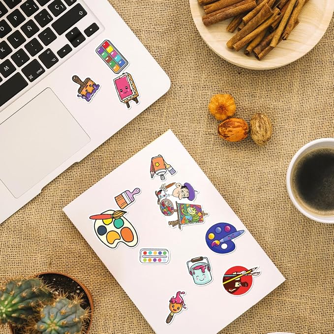 Cute Cartoon Art Supplies Vinyl Stickers Pack
