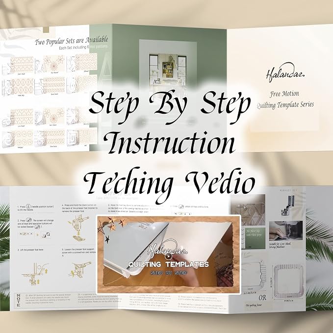 6 Pcs Free Motion Quilting Template Series