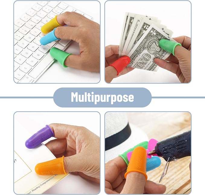 Mr. Pen- Silicone Hot Glue Gun Finger Caps, 3 Sizes | Reusable Silicone Finger