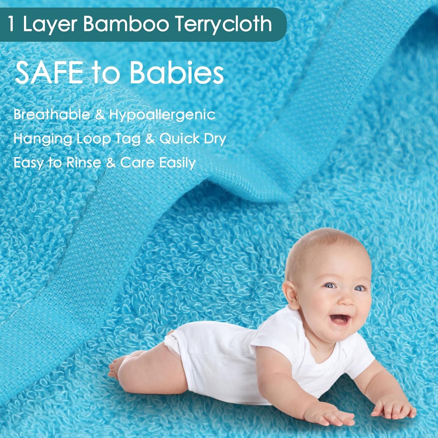 Baby Washcloths 12 Pack, 10x10 inch Heavenly Soft Wash Cloths for Face and Body, Gentle & Safe White Face Towel on Sensitive Skin, Baby Essentials Bath Shower Gifts for Boy Infant Kid Toddler Child