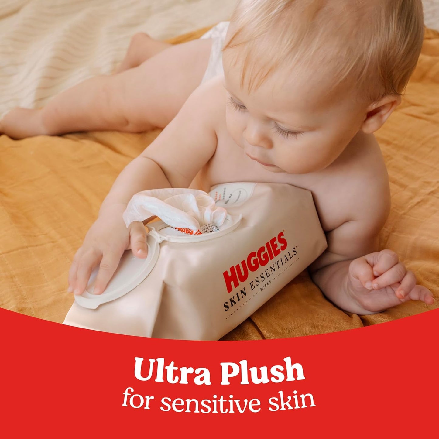 Huggies Skin Essentials Baby Wipes, Hypoallergenic, 99% Water, 6 Flip Top Packs (336 Wipes Total)