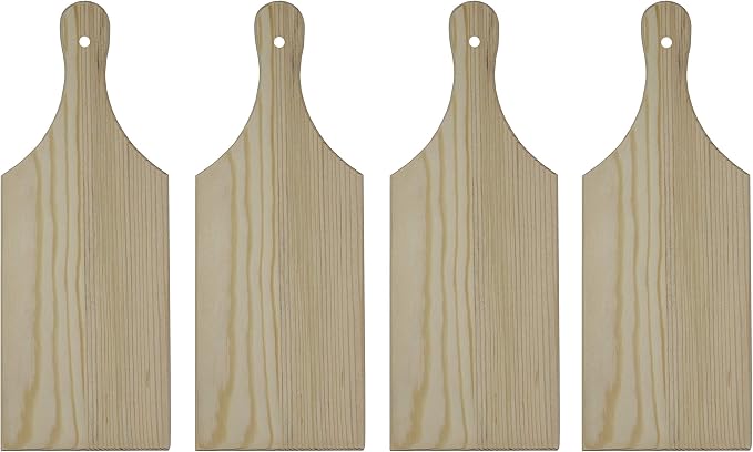 Package of 4 Unfinished Wooden Mini Cutting Boards