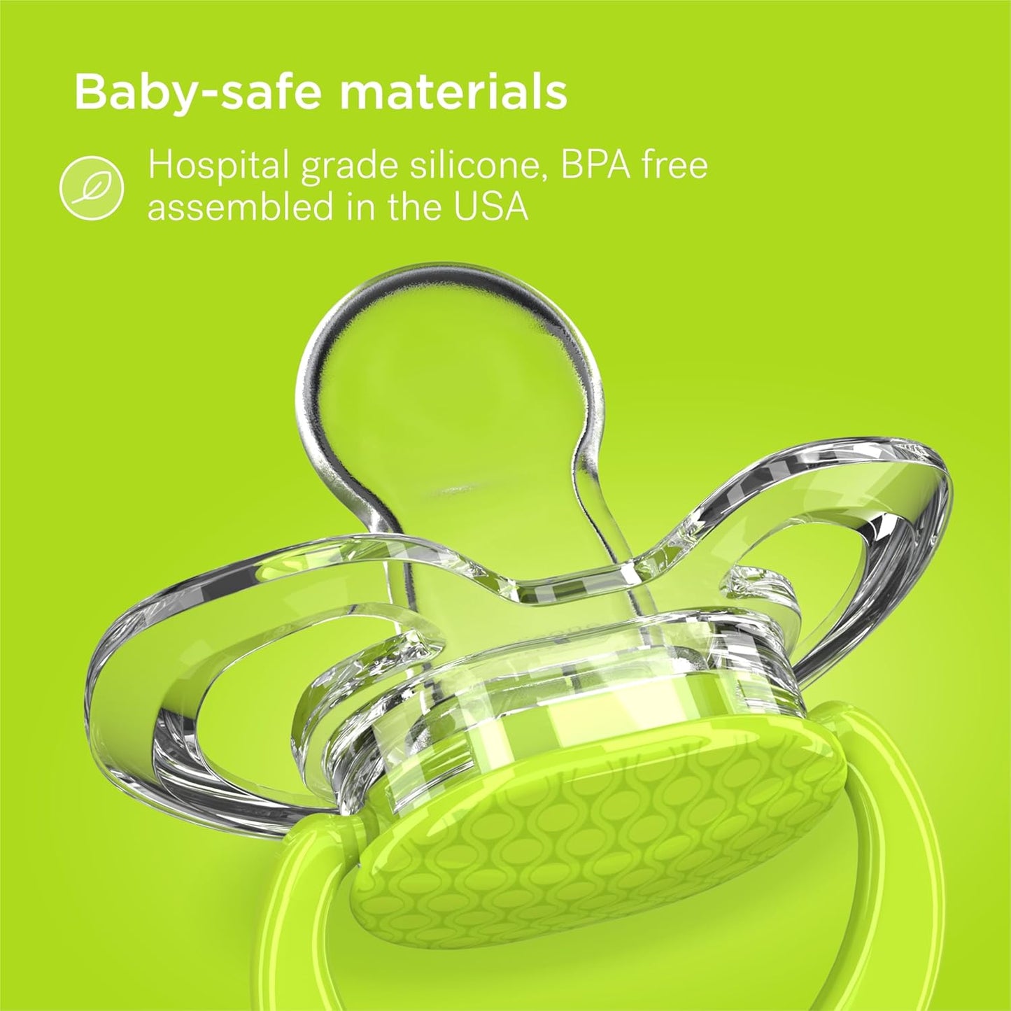Smilo Baby Pacifier with Orthodontic Design for Healthy Dental Development - Stage 2 for Babies 3-9 Months - Pack of 3X 100% Silicone Pacifiers BPA Free - Orange