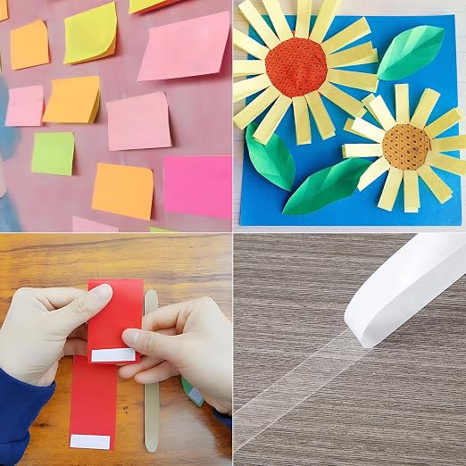 1/4" 4 Rolls Double Sided Adhesive Sticky Tape