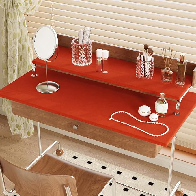 CRE8TIVE Hot Orange Felt Drawer Liners Self Adhesive Velvet Flocking Liner
