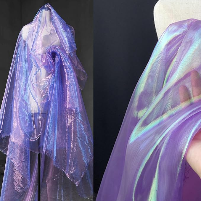 3.3 Yard Magic Purple Organza Fabric