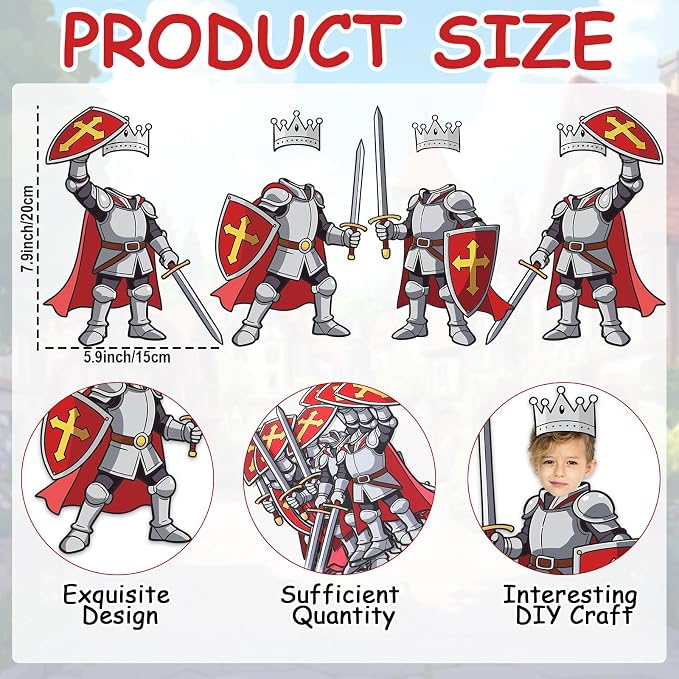 48 Set Medieval Knight Cutouts