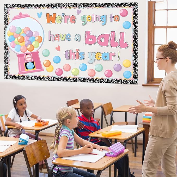Gumball Machine Bulletin Board for Classroom Decorations Composition Notebook