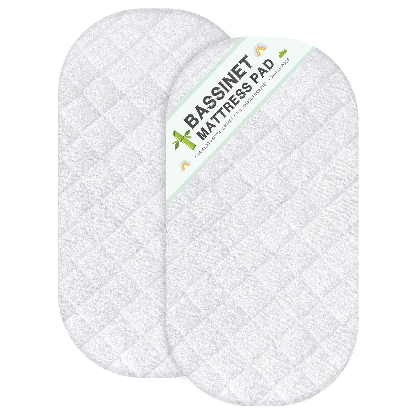Bassinet Mattress Protector Fits 18" x 28" Munchkin Brica, 4moms Mamaroo and Pamo Babe 4 in 1 Portable Crib(not playard), Waterproof, Washer & Dryer