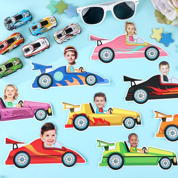 gisgfim 80Pcs Racing Car Cutouts Race Car Decorations Bulletin Board Auto Paper