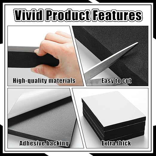 4 Pcs 1" Thick Foam Padding Sheet