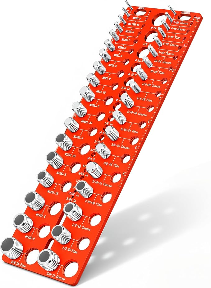 Manalete Thread Checker, Nut and Bolt Thread Checker, Screw Size and Thread