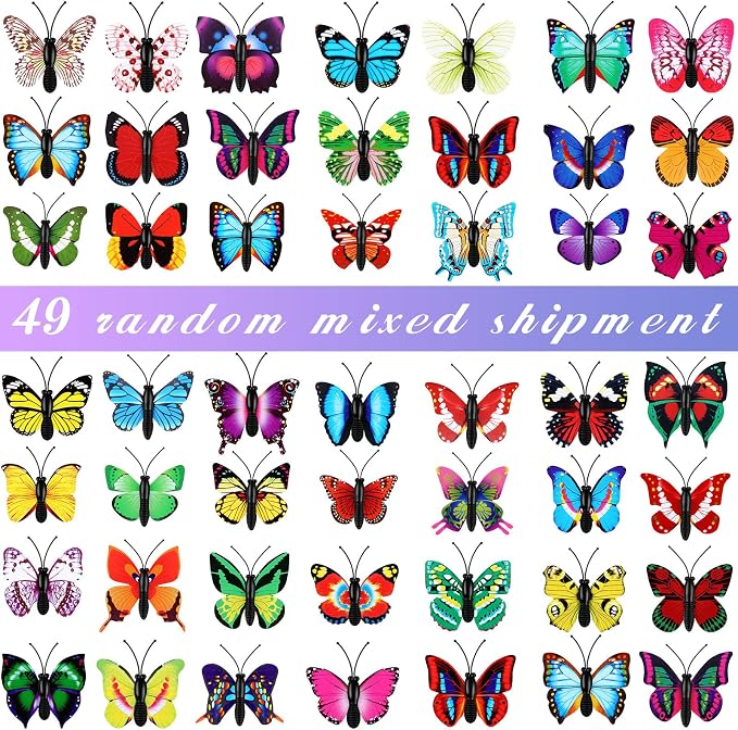 Epakh 30 Pcs Butterfly Thumb Tacks Decorative Butterfly Push Pins Push Pins