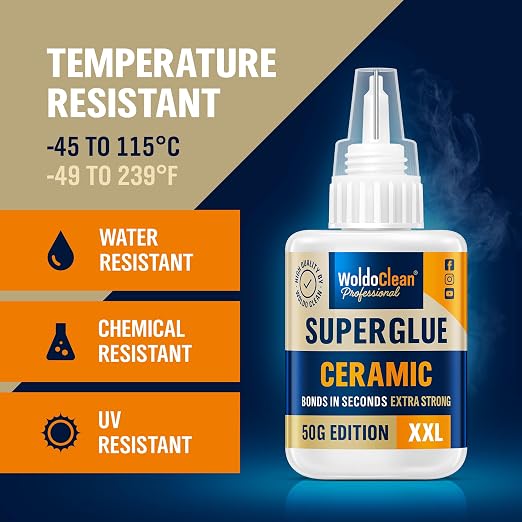 WoldoClean Super Glue for Ceramics and Porcelain 50g