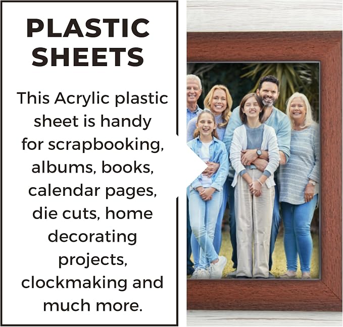 Accent Design Paper Accents Clear Plastic Sheets 12x12, .010" Thick, Plexiglass