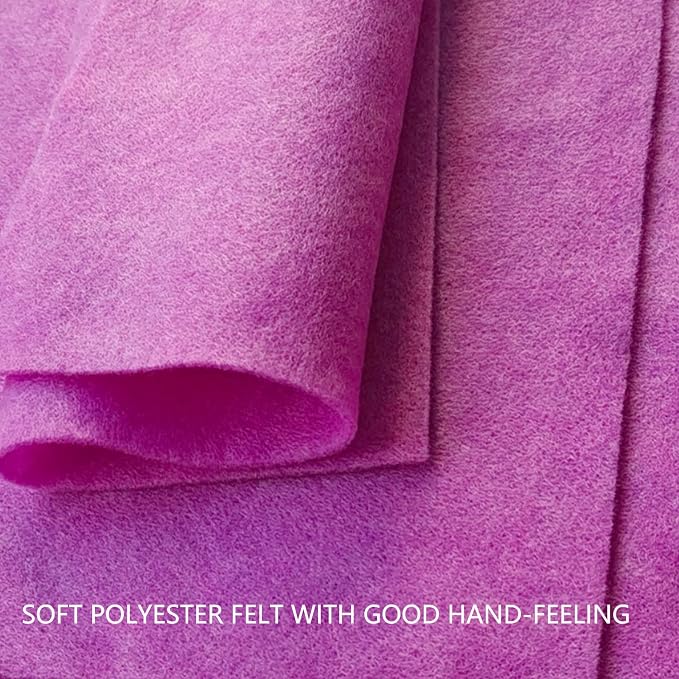 Jtnohx Color Felt, Soft Felt Sheets, 1.4mm Thick 8"x12" Handicraft Felt Fabrics