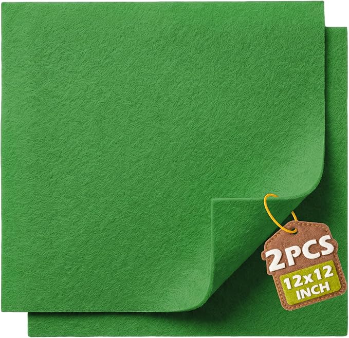 Emerald Green Soft Felt Sheets for Crafts, 1.6mm Thick, Handmade Crafts