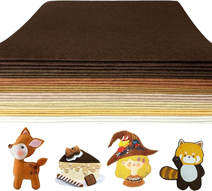 24 Pcs 11.8 x 35.4 Inch Wool Blend Felt Sheets