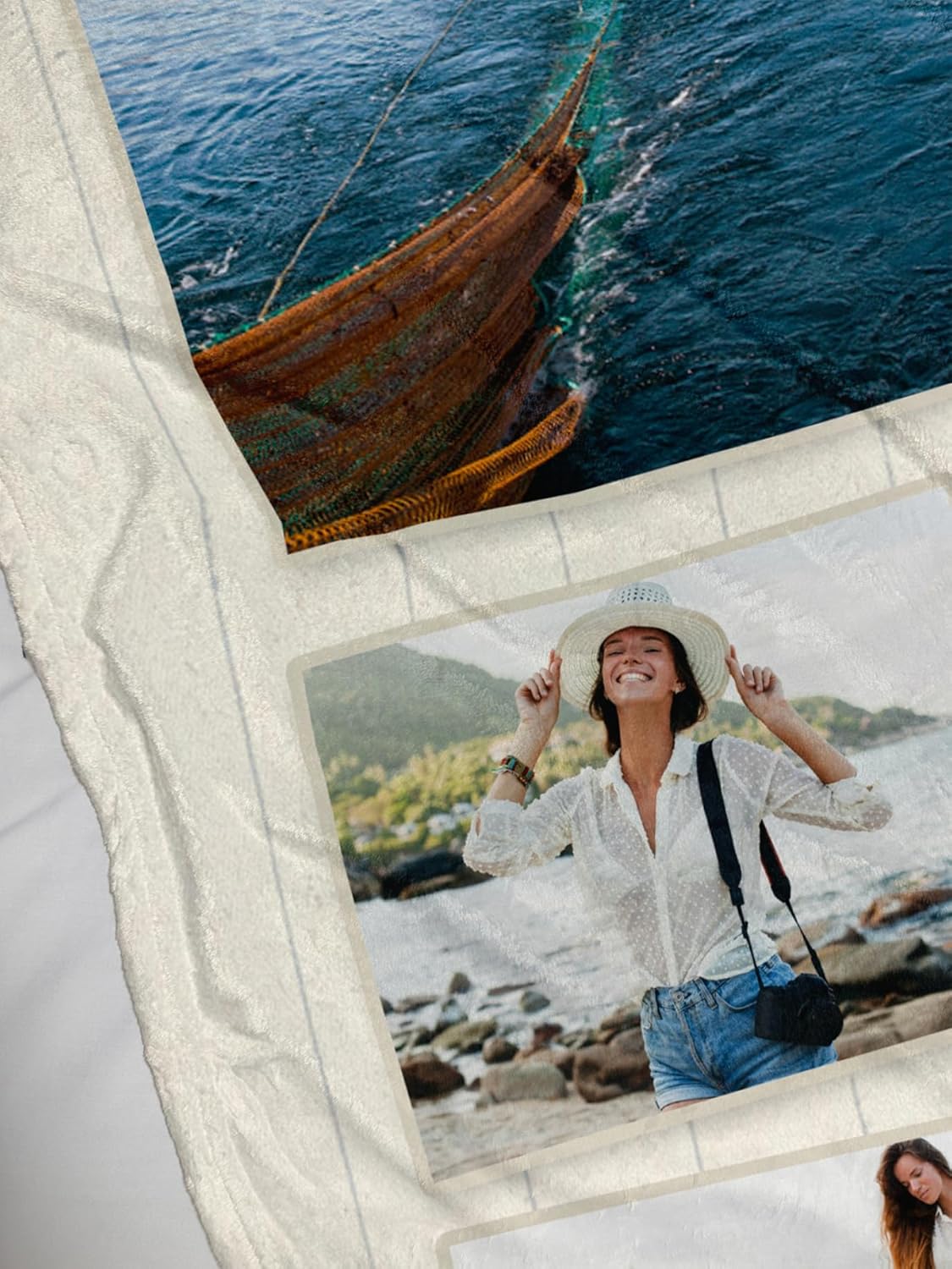 Personalized Photos Blanket Custom Flannel Blanket with Picture Text Customizable Blankets for Birthday Gift, 60 * 80in