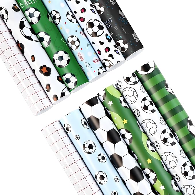 HTVRONT 10 Pack 12"x10" Soccer Ball Patterned Permanent Vinyl | Waterproof Vinyl