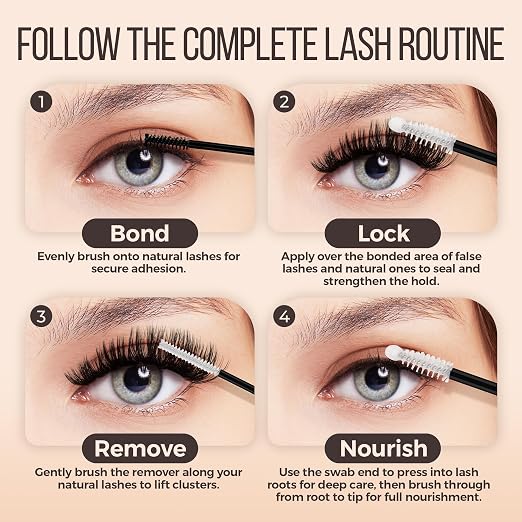 LASHVIEW Lash Bond and Seal & Lash Reomver and Conditioner Kit, Hold on 7-Day+