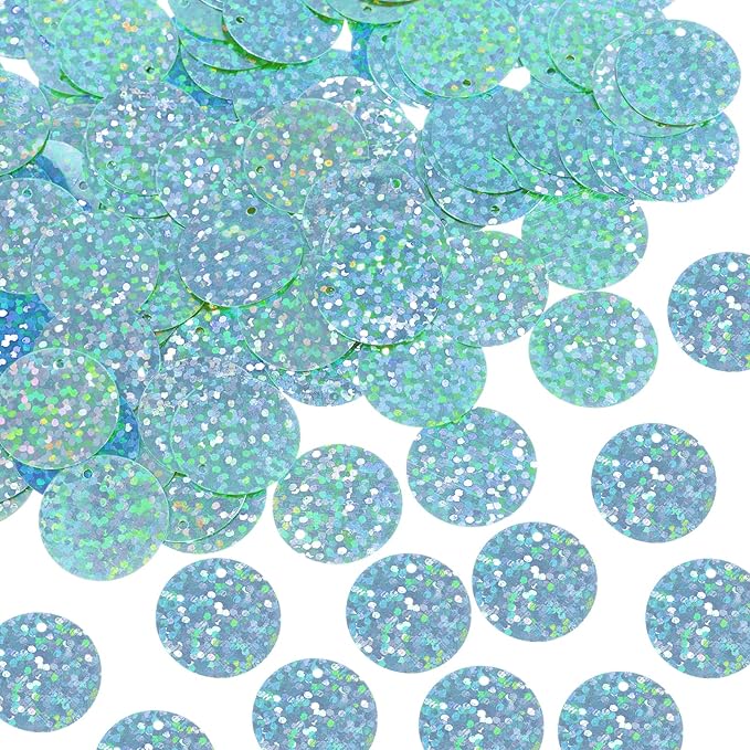 MECCANIXITY 700 Pcs Flat Round Sequins 15mm/0.6 Inch Loose Paillettes Craft