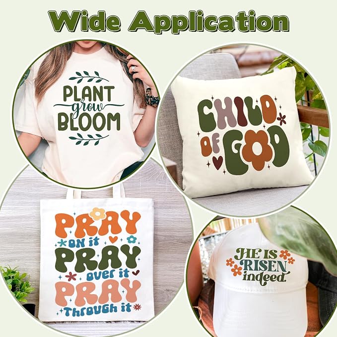HTVSTD Army Green Boho HTV Heat Transfer Vinyl 8pcs 12×10in Iron on Vinyl |