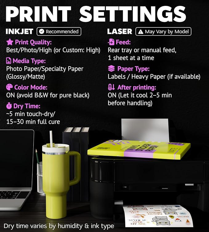 Premium Printable Vinyl Sticker Paper