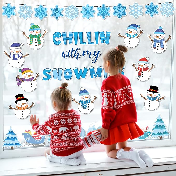 Winter Bulletin Board Decoration Set Christmas Snowman Classroom Decorations