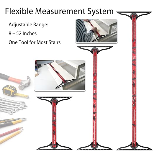 Stair Tread Template Tool – Stair Tread Gauge, Hidden Screw Slide Rail Stair