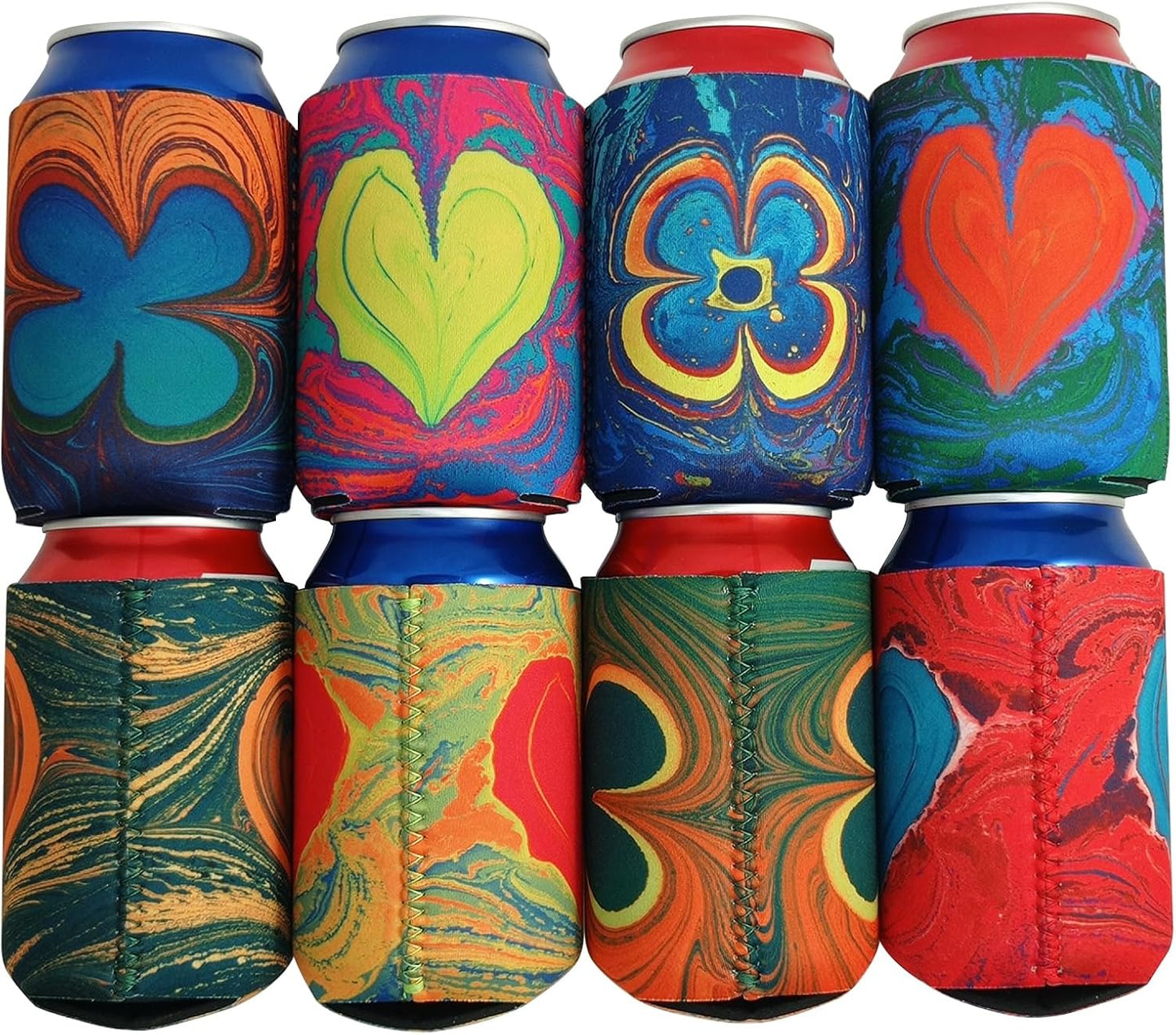 Beer Can Coolers Sleeves Soft Insulated Reusable Can Coolers for Beer, Bottles,Soda Covers for Beach, Wedding Favors Birthday Bachelor Party DecorationsSummer Pool Parties,24 Pack (24)